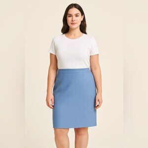 Tahari Arthur S. Levine Petite Blue Skirt - Size 16P